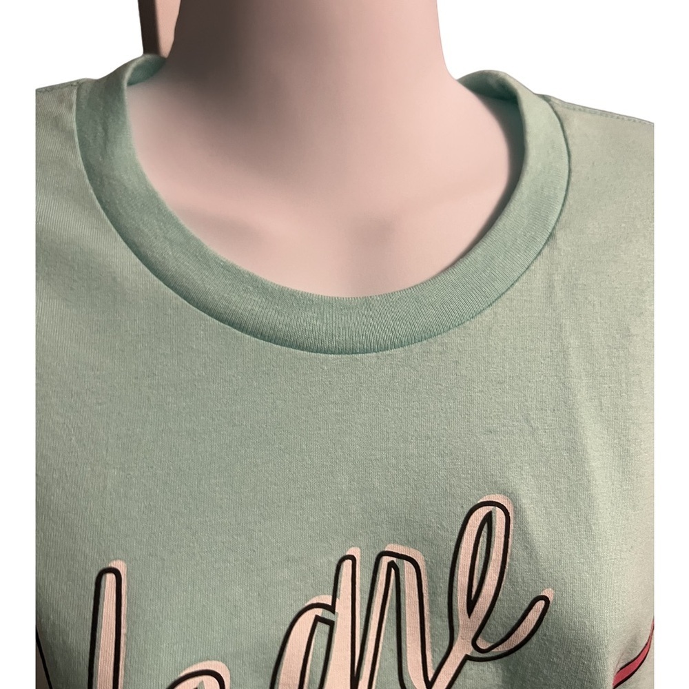 We are Stronger Together Graphic Mint Green Short Sleeve T-Shirt NWOT XL - Picture 3 of 4